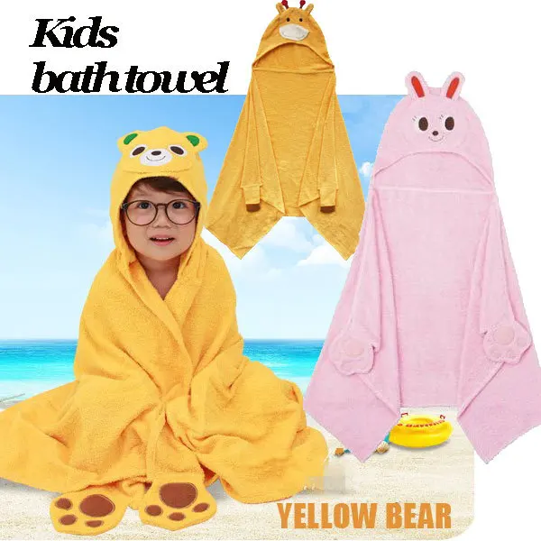 boy girls hoody bath towel baby bath wraps autumn summer beach bathrobe