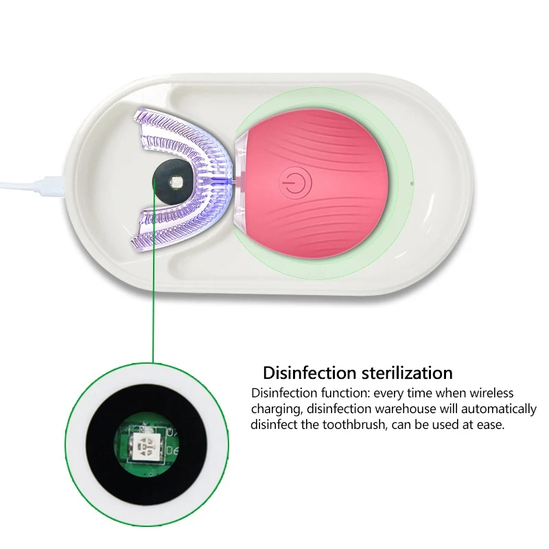 Водонепроницаемый интеллект ленивая отбеливающая зубная щетка, профессиональный U форма Автоматическая ленивая зубная щетка