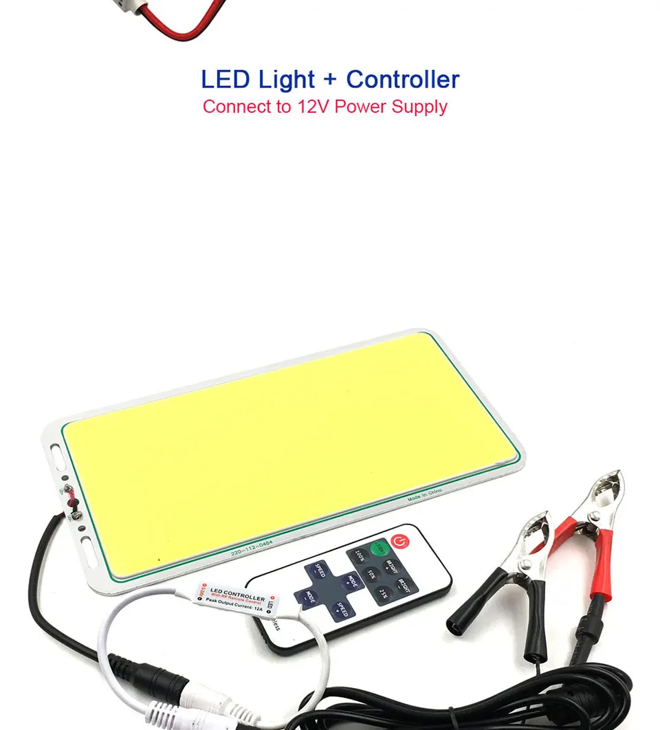 200w 12v cob led panel light car lighting bulbs outdoor lamp (6)
