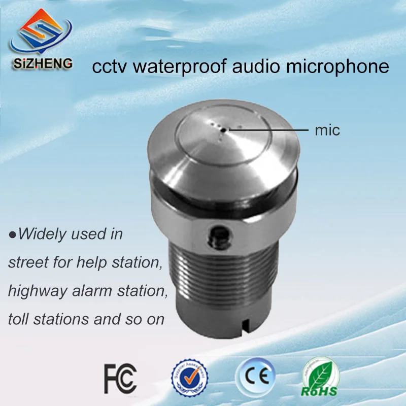 

SIZHENG COTT-S8 CCTV microphone waterproof audio pick up sound monitor low noise for security camera system