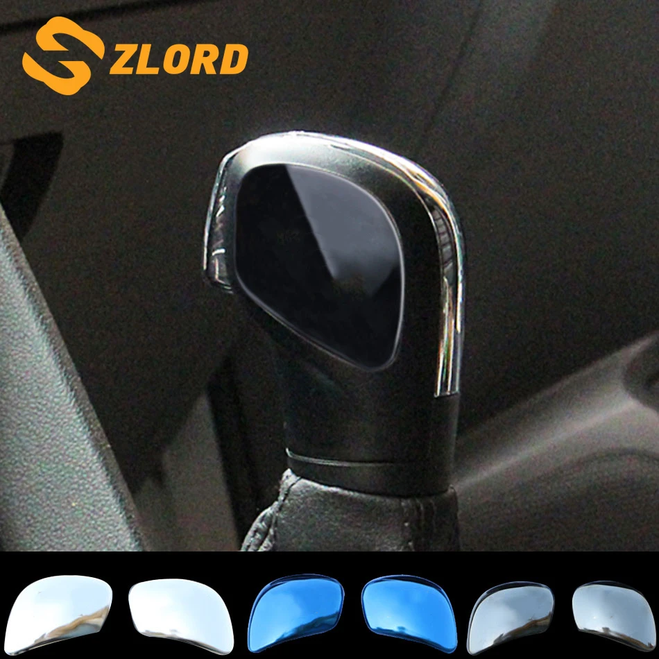 Zlord 2 шт. наклейка из нержавеющей стали для рукоятки переключения передач VW Golf 6 7 R