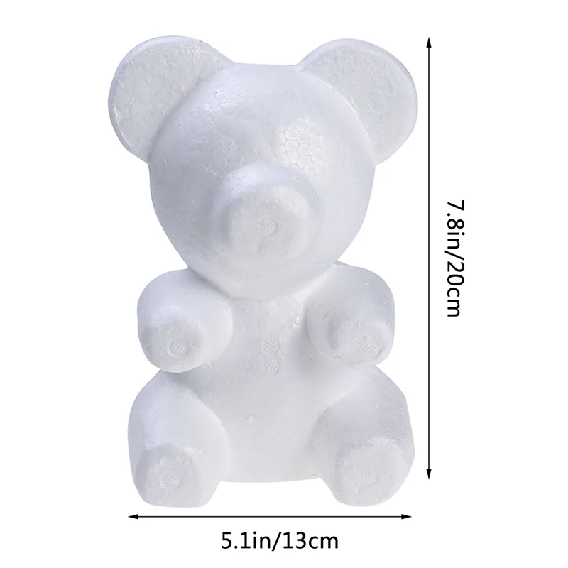 1pcs 200mm Modelling Polystyrene Styrofoam Foam bear White Craft Balls For DIY Christmas Party Decoration Supplies Dropshipping