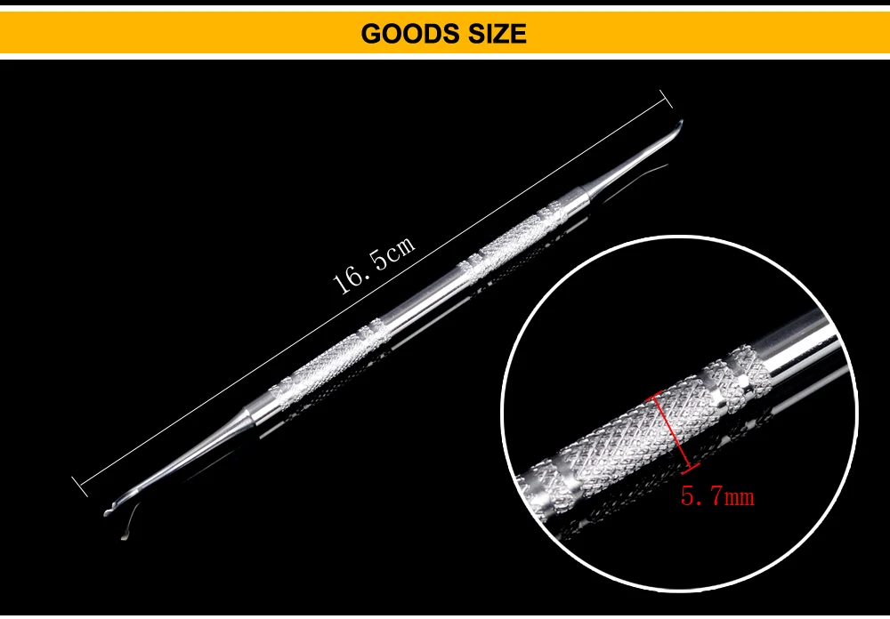 1 шт., нержавеющая сталь, 2 способа, многофункциональная ложка для дизайна ногтей, толкатель для удаления кутикулы, паз для омертвевшей кожи, инструменты для маникюра