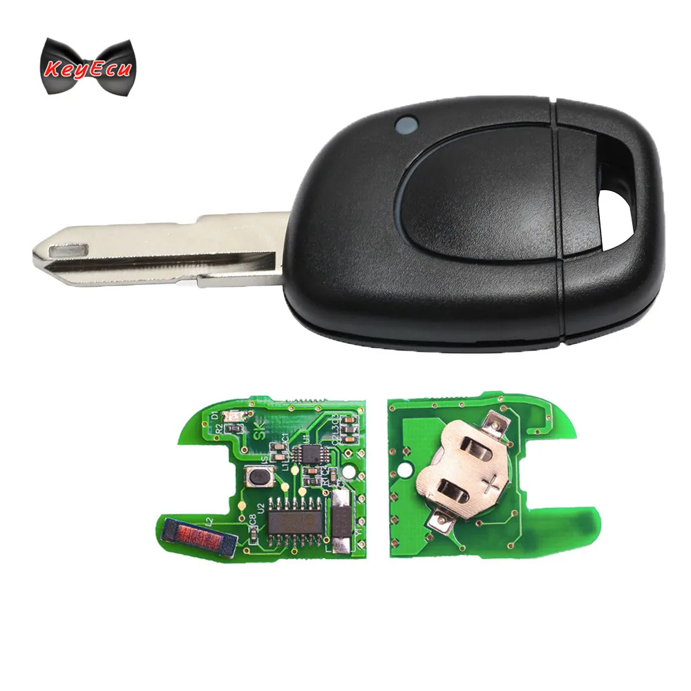 Keyecu 1 Button 433MHz With Chip PCF7946 Remote Key Fob ...