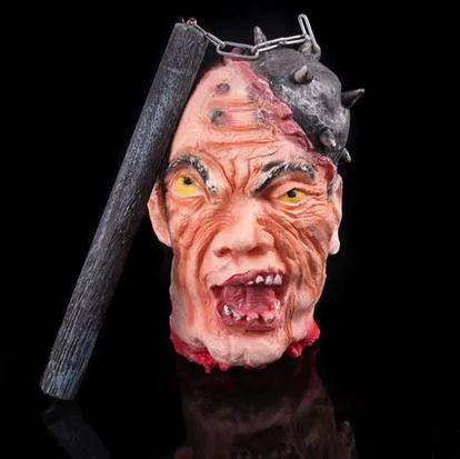 halloween decoration and prop rubber horror scary human head latex human head mask scary horror blood