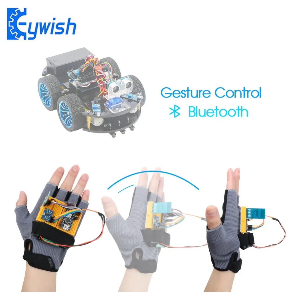 Online Keywish Gesture Kit de inicio de movimiento para Arduino Nano V3.0 soporte Robot Smart Car MPU6050 Módulo de giroscopio acelerómetro de 6 ejes
