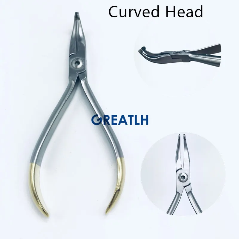 

2019 New Dental Orthodontic Forceps Straight/Curved Head pliers Archwire Clamp Forceps Orthodontic Forceps
