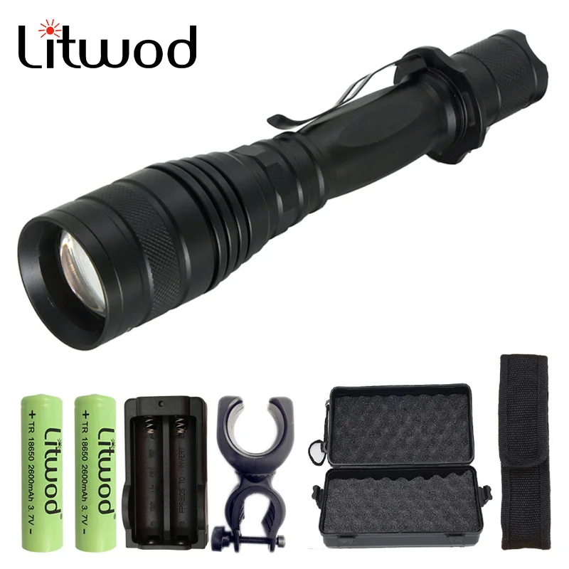 

Litwod Z20P75 Original CREE XHP70 Led Flashlight Torch 3200 Lumens Zoomable 5 model Waterproof powerful Tactical Flashlight