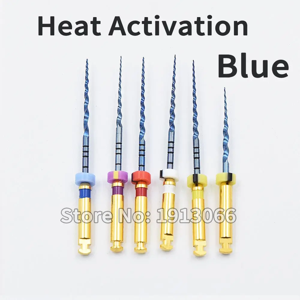 

Dental instrument heat activation blue files universeral engine use rotary files endondontic root canal NITI dentist tool