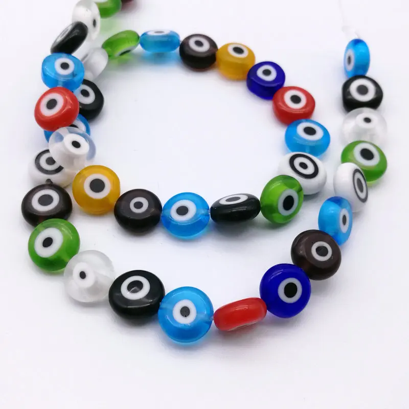 

5strand Multicolor Round Eye Lampwork Murano Glass Beads 10mm HOT