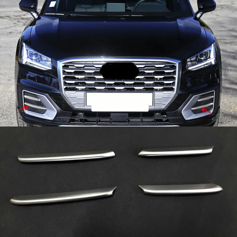 Для Audi Q2 2017 2018 наклеиваемого покрытия для автостайлинга из ABS Матовый передние