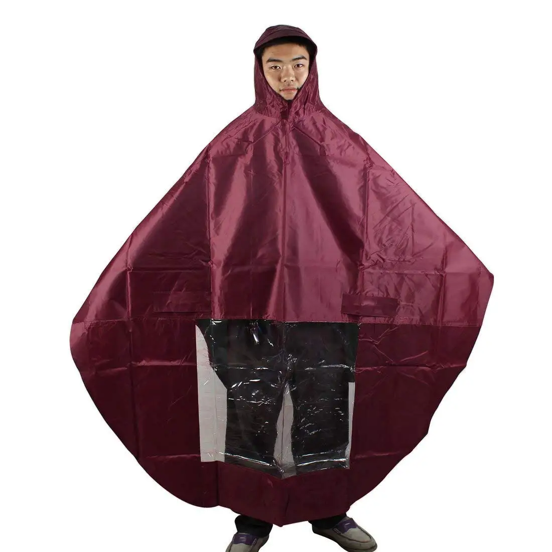 

uxcell Red Waterproof Hooded Raincoat Poncho Cover Protector for Motorcycle Scooter