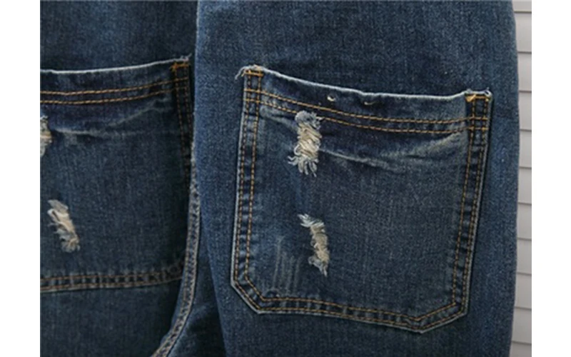 Повседневные Комбинезоны, джинсы для женщин, свободные, размера плюс, нагрудник, брюки для женщин, с дырками, с карманами, на пуговицах, уличная одежда, джинсы, синие, Классические Комбинезоны для офисных леди