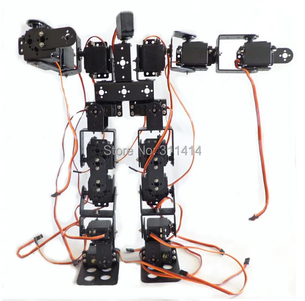 1 Набор 17DOF Biped робот Обучающий робот набор 17 градусов свободы гуманоид/гуманоиды ходьба/ноги сервопривод кронштейн комплект