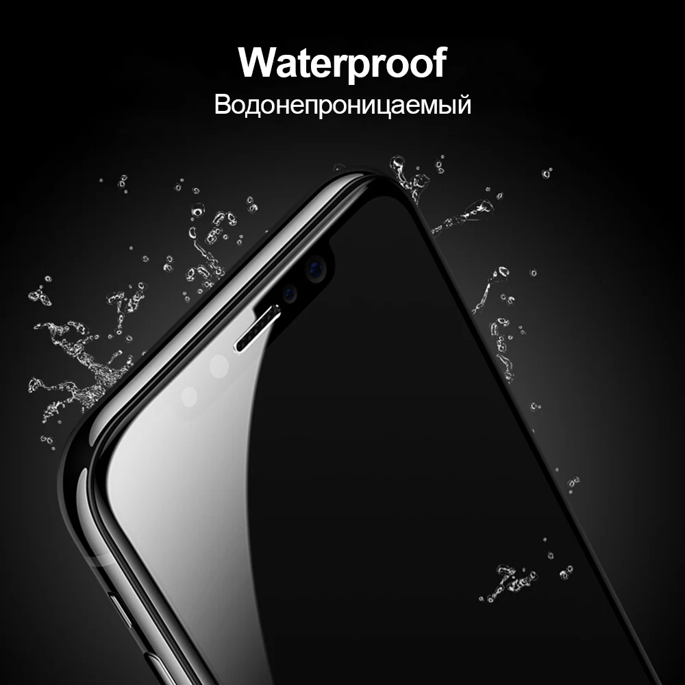  TOMKAS Screen Protector Für iPhone X Glas Gehärtetem Staub Proof 6D Voll Film Glas Für iPhone 7 8 6