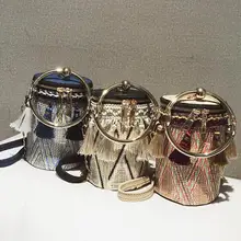 Креативная женская сумка в народном стиле цилиндрическая соломенная тканая сумка в этническом стиле с кисточками и цепочкой на молнии сумка через плечо пляжная сумка