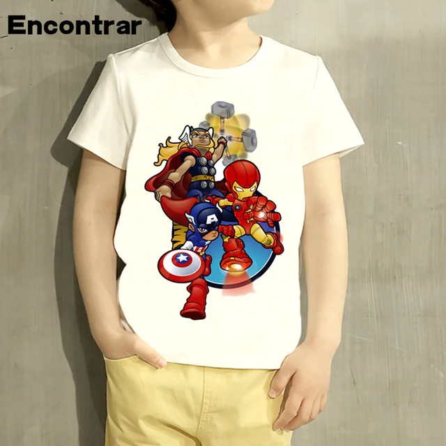 Camiseta para niños con diseño de superhéroes de Los Vengadores, camisetas de corta para niños y niñas, camiseta bonita niños, - AliExpress