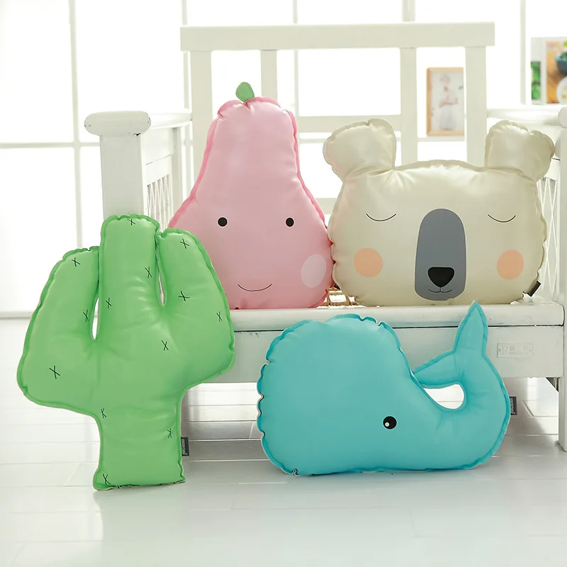 

Whale baby cactus pillow child room photo decoration bear bear doll cushion Creative Gifts bolster cute pillow seat cushion