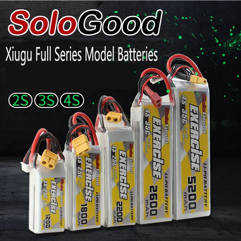 Lipo 2S Battery 7.4V 1200mAh 1500mAh 1800mAh 2200mAh 25C 2600mAh 3000mAh 4200mAh 5200mAh 35C Lipo Battery with T Plug 