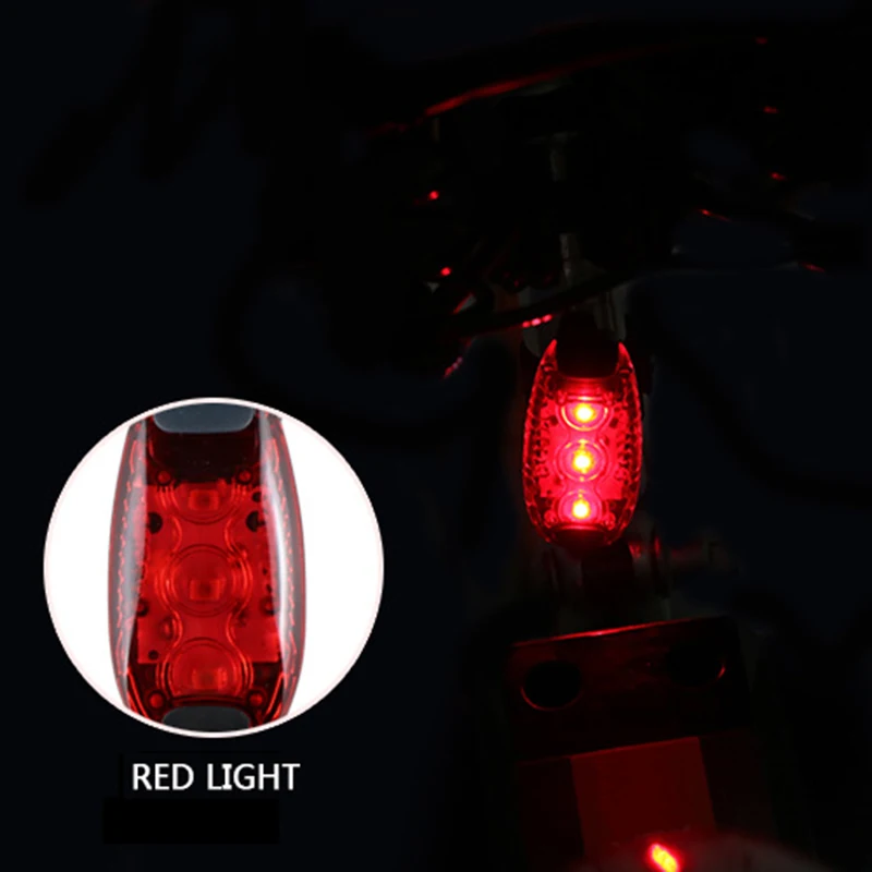 Sale LED Bicycle Light Taillight Safety Warning Bicycle Rear Lamp Waterproof Mountaineering Backpack Helmet Running Flashing Lights 25