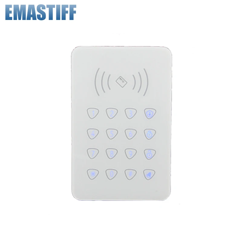 

Free shipping Two-way arm/disarm keypad wireless with RFID reading disarm and door bell keypad for G90B G90E Smart alarm system