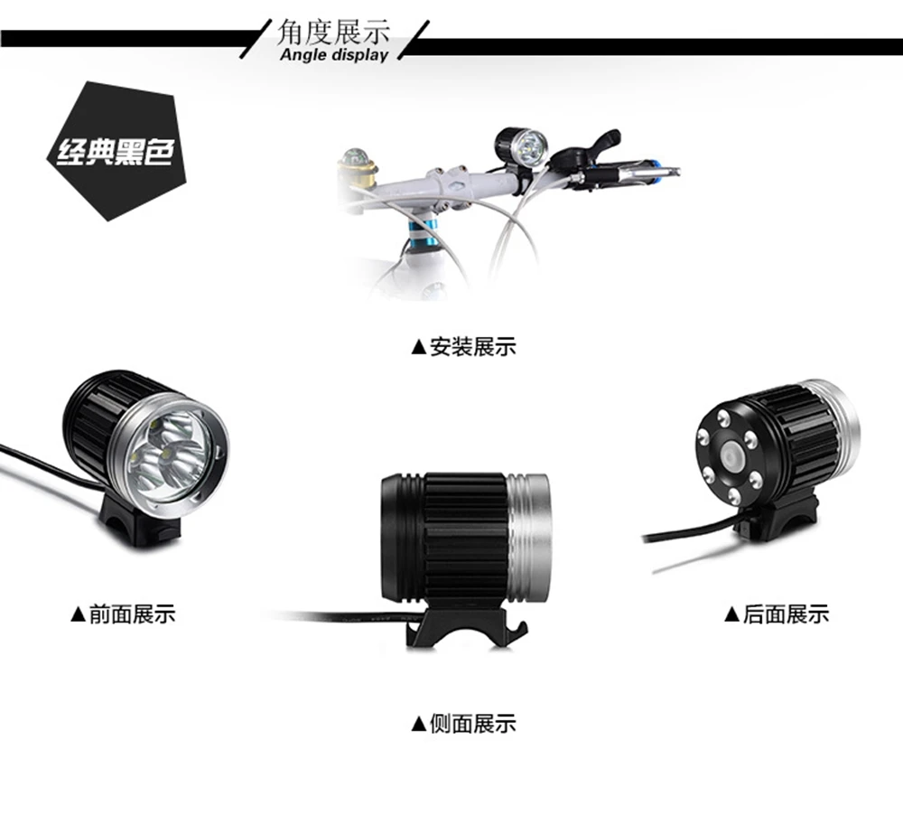 Top Triple Wick T6 Bike Cycling LED Light High Brightness Connect USB Interface Waterproof Flashlight For Bicycle HandLebar 2 Top Triple Wick T6 Bike Cycling LED Light High Brightness Connect USB Interface Waterproof Flashlight For Bicycle HandLebar 2