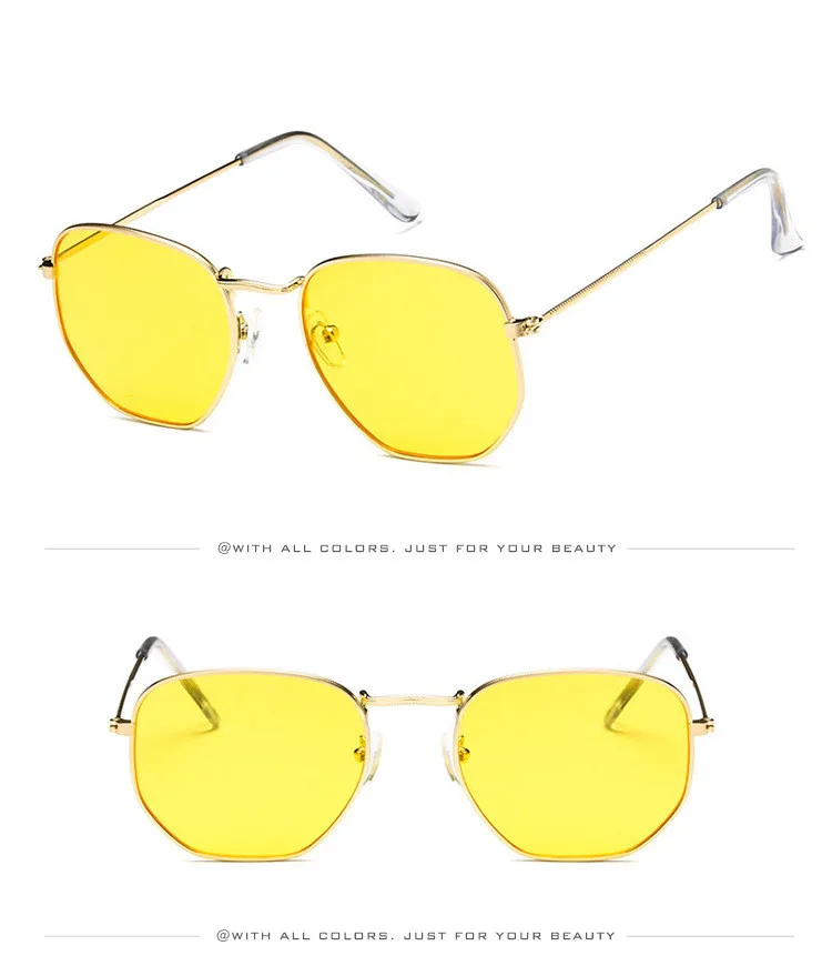 Модные солнцезащитные очки для женщин, брендовые, дизайнерские, маленькая оправа, полигон, прозрачные линзы, солнцезащитные очки, унисекс, очки, солнцезащитные очки, UV400