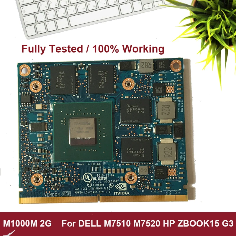 

M1000M VGA Video Graphics Card For DELL M7510 M7520 HP ZBOOK15 G3 Fully Tested 100% Working