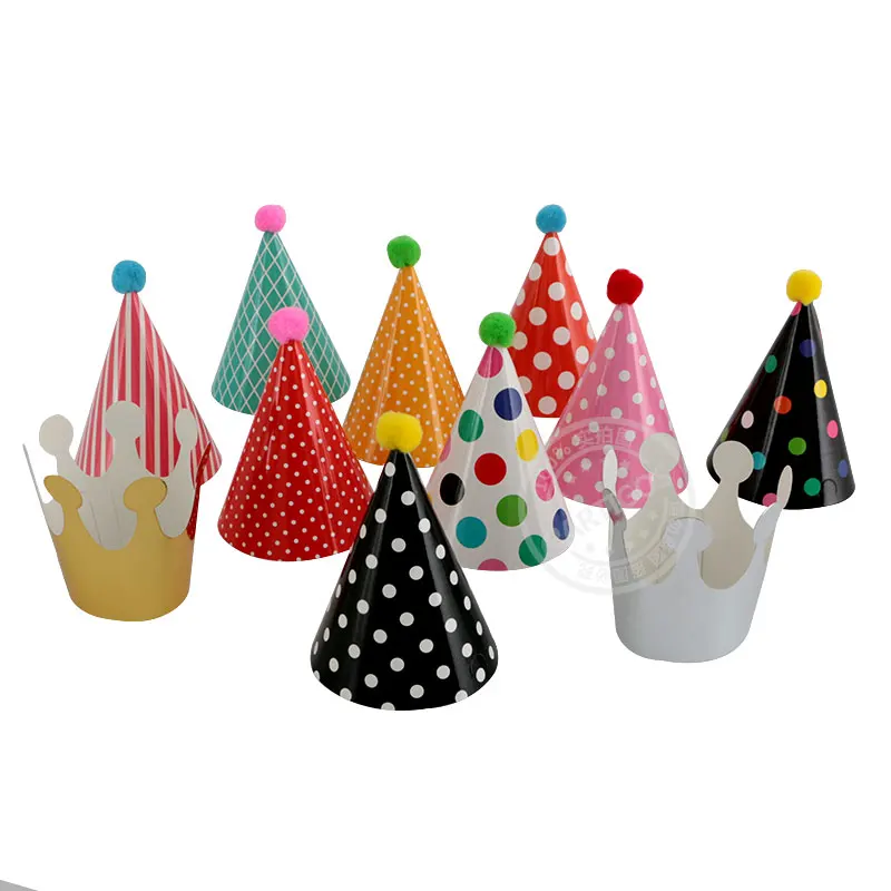 1 комплект, золотые, серебряные короны, фольга, бумажные вечерние шляпы, узор в горошек, сделай сам, шляпа принца, принцессы, для детей, взрослых, для дня рождения, украшения - Цвет: 11pcs Hat set