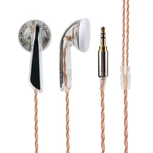 Wholesale Wooeasy DIY MX760 Graphene Earbud In Ear Earphone Earplug Headset HIFI Bass Earbud With Silver Plated Cable