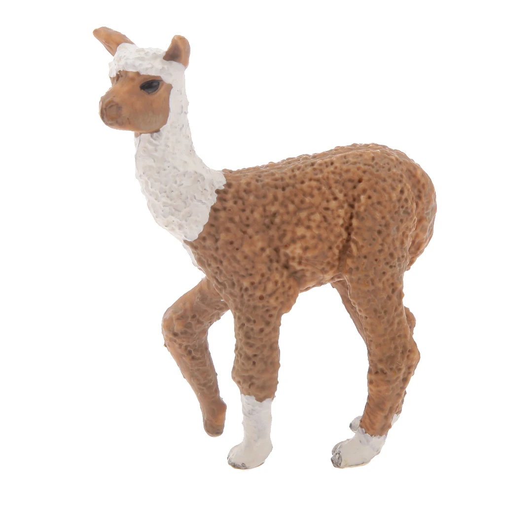 2 Pieces Realistic Animal Camel Alpaca Model Action Figures Playset Kids Toys