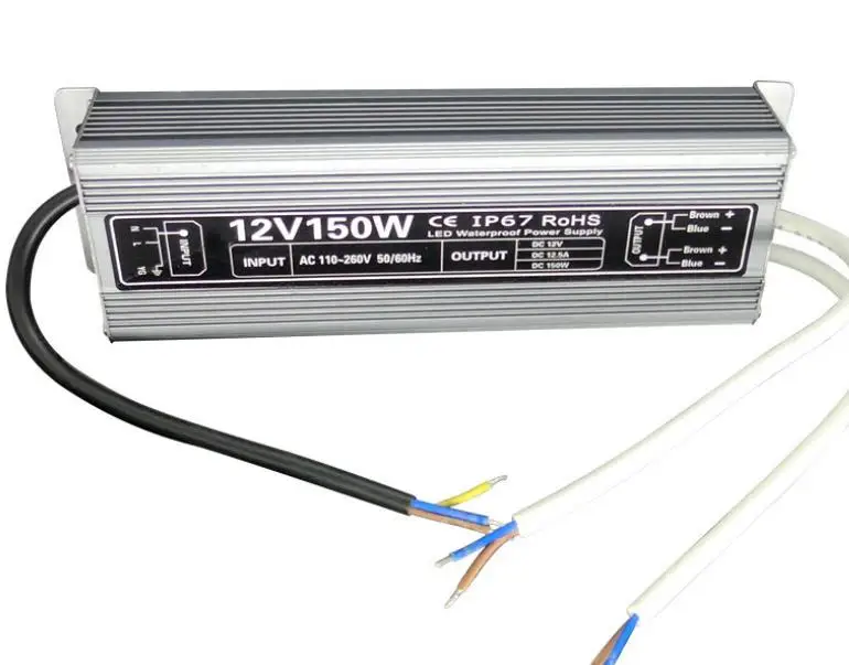 10pcs Waterproof DC 12V 150W led driver IP67 Access control driver adapter led light transformer 12.5A power charger for leds