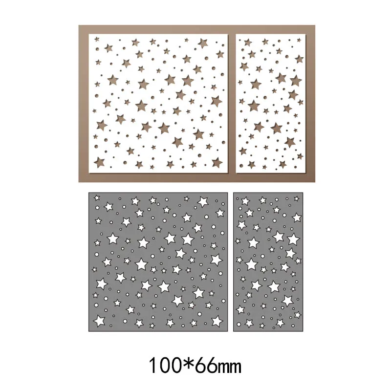 Прямоугольные звезды шаблон Металлический Стальной трафарет ремесло для рукоделия, тисненный нож для скрапбукинга прессформы высечки для картонные, для украшения