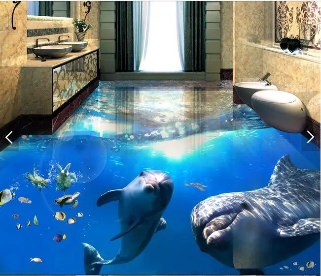 Buy 3d flooring custom waterproof wallpaper Beautiful