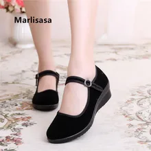 Женские Классические Легкие черные балетки; Женская Повседневная танцевальная обувь с пряжкой и ремешком; туфли на плоской подошве в стиле ретро; Chaussures Plates Femmes G2032