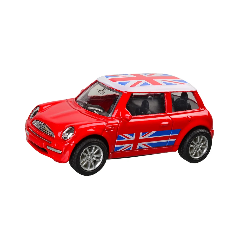 

Easy Eight Hot Wheel Mini Car with England Flag 1:43 Diecast Pull Back Resistance falls Kids Gift Box Toys