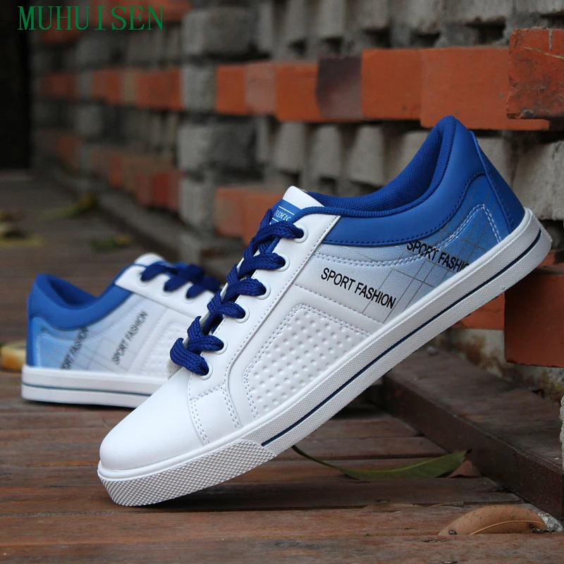 

Muhuisen Men Casual Shoes Cheap Price Young Boy Blue Black Casual Shoes Quality Men Flat Shoes Fashion Male Causal Shoes