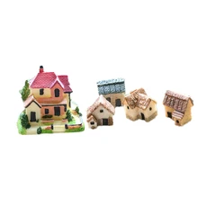 5 шт. домик замок украшения для ландшафта небольшого размера DIY Фея садовые деревянные дома вилла микро декор ремесла украшения A30