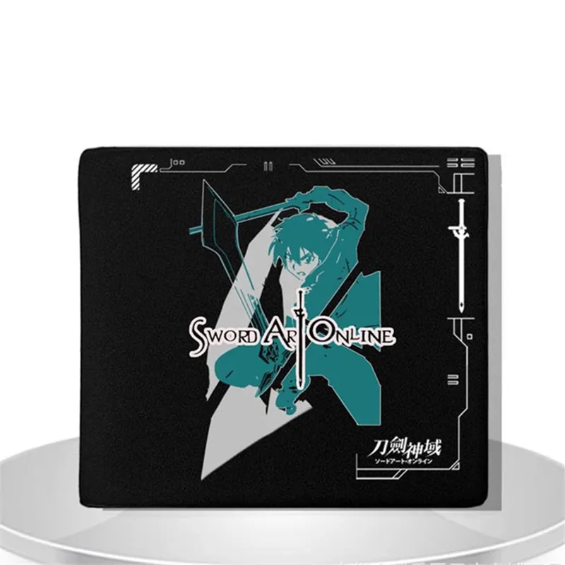 

Famous Television Animation Sword Art Online SAO Series Cartoon Wallet Short Purse For Student Fashion PU Leather Billfold