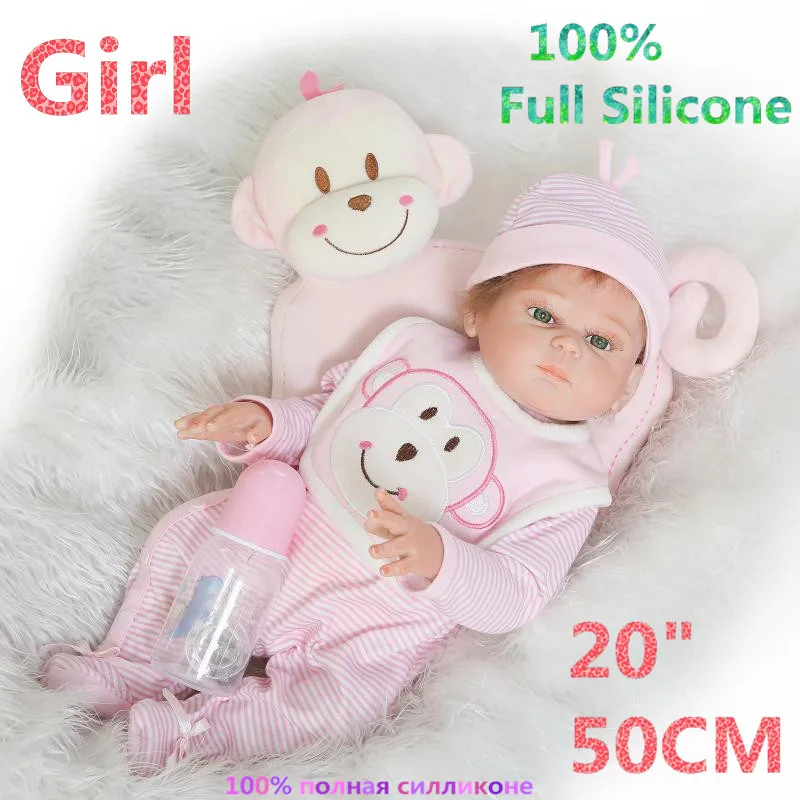 Doll Reborn Can Enter Water 100 Full Silicone Toys for Children