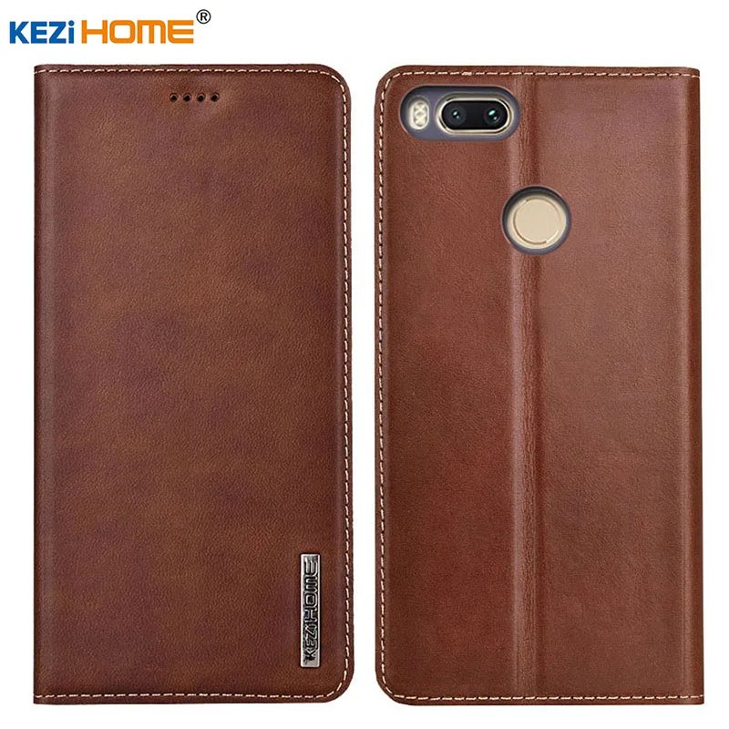 

Case for Xiaomi mi A1 MiA1 KEZiHOME Luxury Genuine Leather Flip wallet Cover for Xiaomi mi 5x Mi5x Phone cases