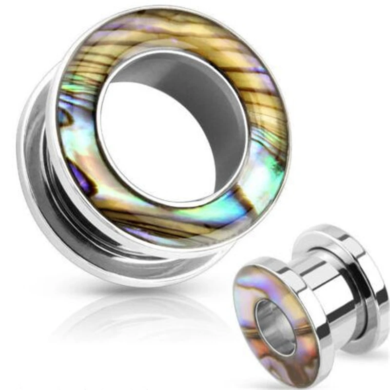 

2PCS New Style Stainless Steel Ear Gauge Colorful Stretching Kits Flesh Tunnel Expansion Body Piercing Jewelry Gift Summer Style