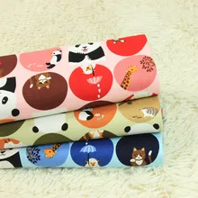 Половина двор Утепленная обувь из хлопка, с мультяшками в виде медведя из мультфильма печати, собственными руками Сделай Сам рот золото посылка швейное изделие для сумки хлопок ткань B206