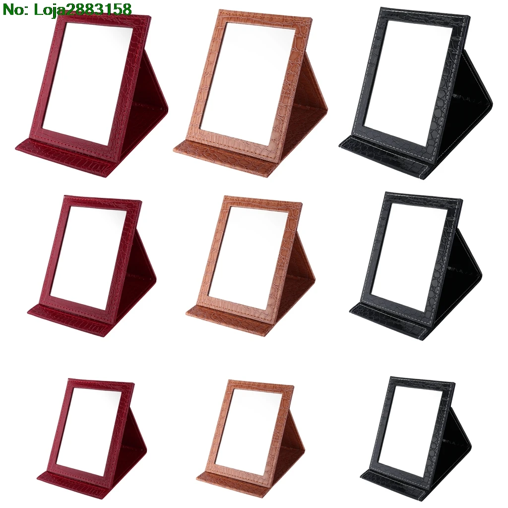 

Multi-color Leather Pattern Portable Fold Makeup Mirror Cosmetic Mirror Beauty