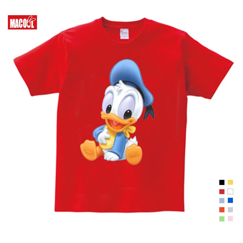 

Leisure time Kids t-shirt 2019 Summer Short Sleeve Tshirts Donald Duck Mickey Mouse Cartoon Designer Tops Children Clothing Girl