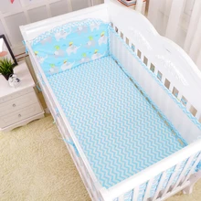 5 шт./компл. постельные принадлежности для малышей Летняя дышащая детская кроватка бампер протектор новорожденных постельных принадлежностей Детская кроватка постельное белье мульти размер