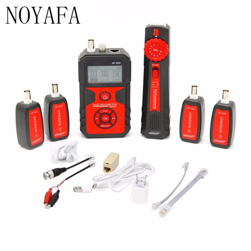 Comprar Localizador de línea de Cable NF 858 rastreador de cables portátil buscador de Cable para prueba de Cable de red RJ11 RJ45 BNC línea de Cable