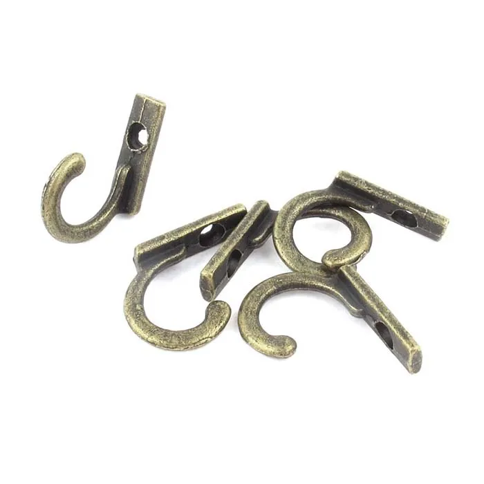 Buy 22*21*8mm 50PCS Small antique decorative single hook for clothes wall