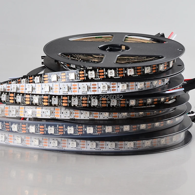 

5 в 74 светодиода s/m SK6812 RGB пиксельсветодиодный светодиодная полоса светильник щения 5050 SMD неоновая вывеска ТВ гибкая лента лампа, Белый/Черный PCB,IP20/IP65/IP67
