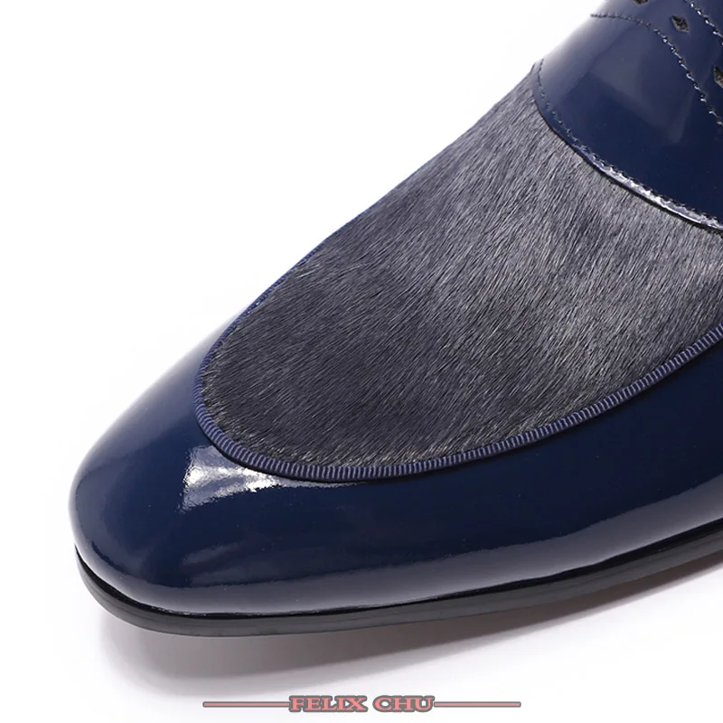 Felix CHU/роскошная мужская повседневная обувь из натуральной кожи, деловые, синие, черные, слипоны ручной работы, повседневные мужские лоферы, кожаные туфли